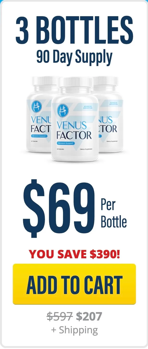 Venus Factor 3 bottles - 90 day supply $69/bottle